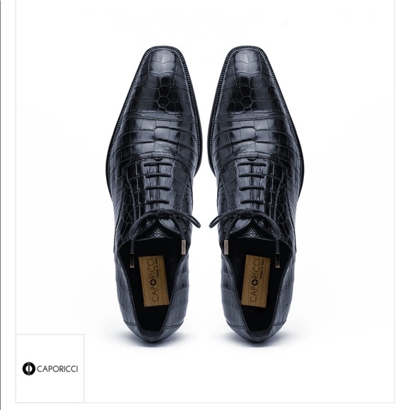 CAPORICCI 1114 Genuine Alligator shoes Navy - Picture 3 of 3